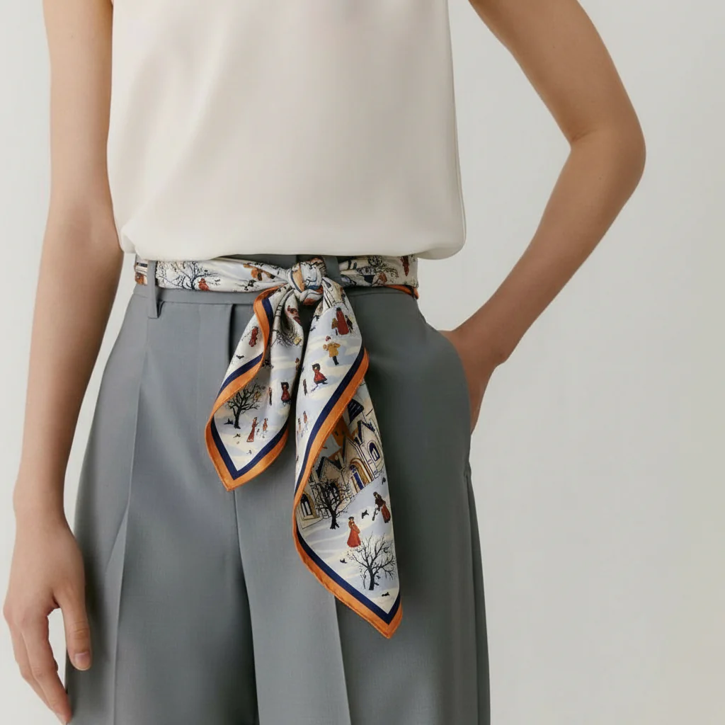 Carré 100% Soie Signature | La Parisienne - Image 4