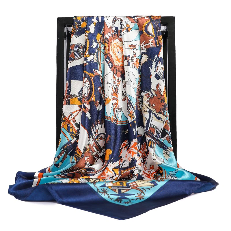 Foulard Carré Motif Original Femme | La Parisienne - Image 3