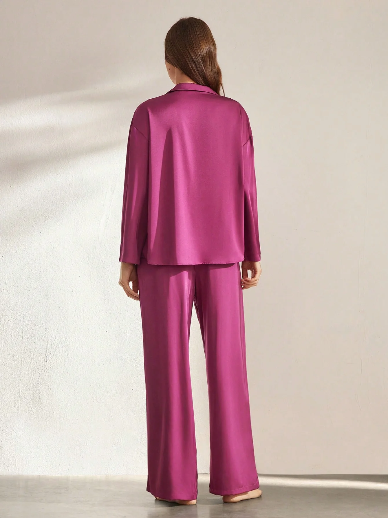 Ensemble Pyjama Manches Longues 100% Soie de Mûrier | La Parisienne - Image 3