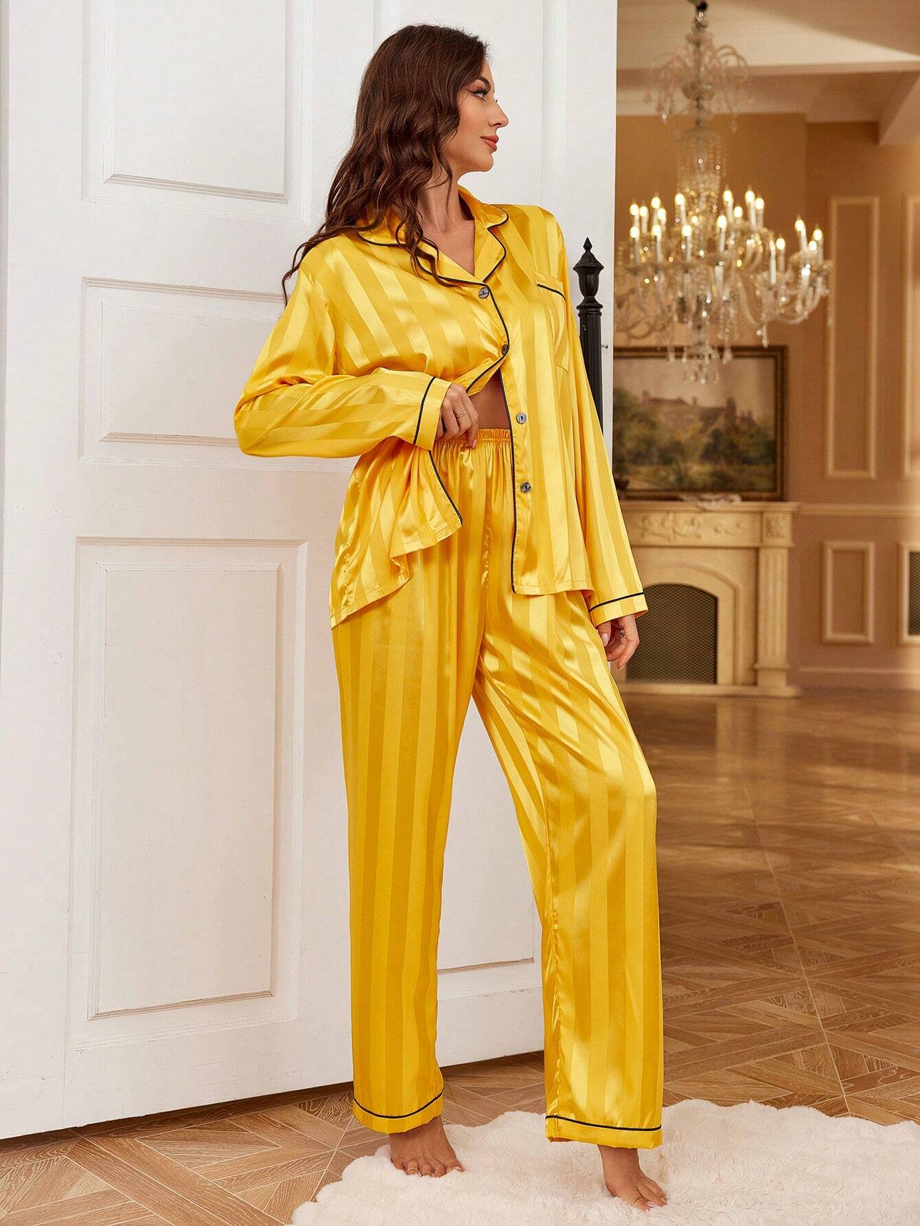 Pyjama À Manches Longues Femme 100% Soie | La Parisienne - Image 4