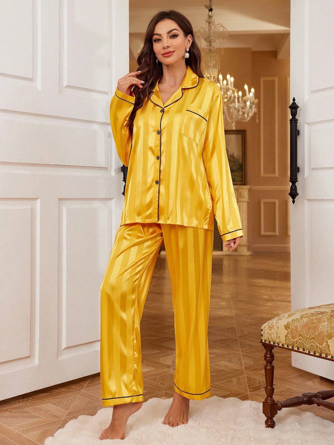 Pyjama À Manches Longues Femme 100% Soie | La Parisienne - Image 6