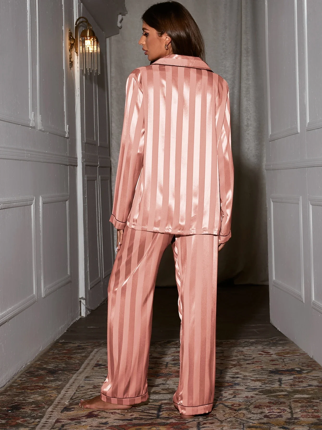 Pyjama À Manches Longues Femme 100% Soie | La Parisienne - Image 4